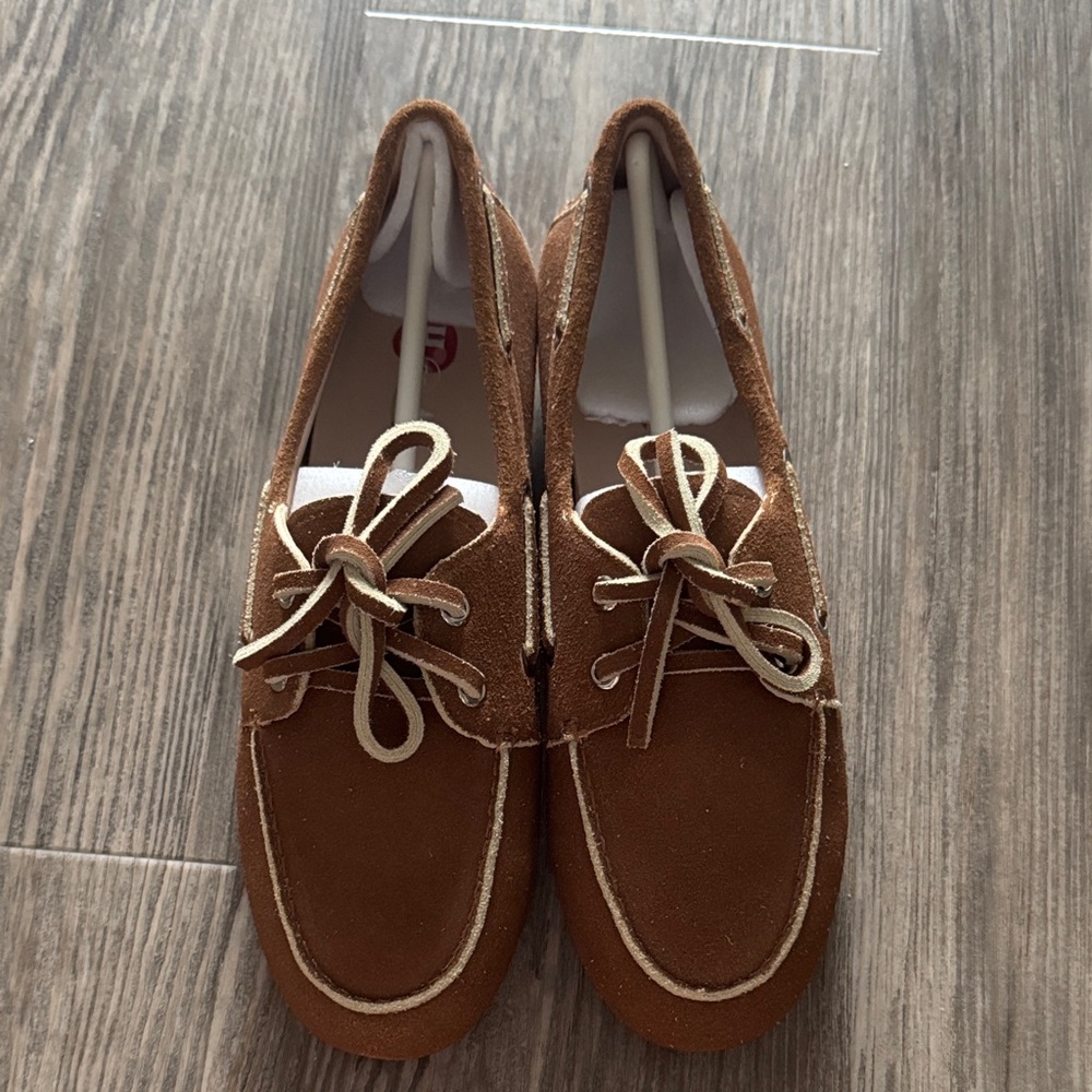 Brown Suede Boat Shoes